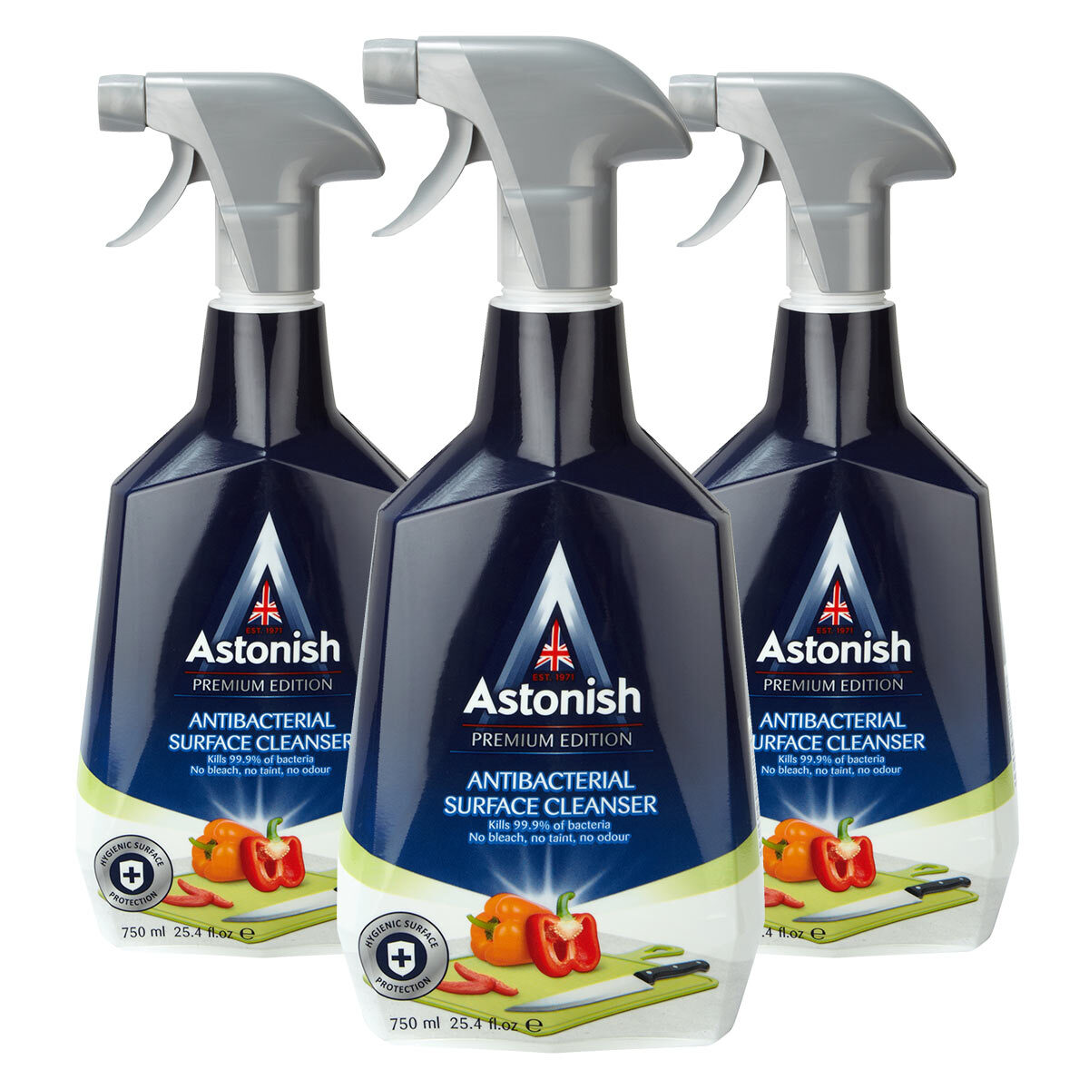 3 bottles of Astonish Premium Antibac 3 x750ml
