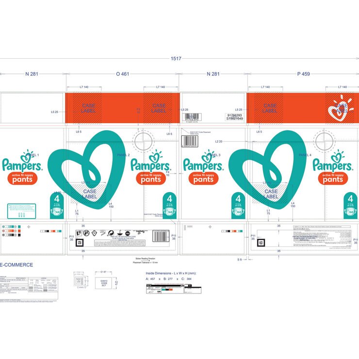 Pampers Active Fit Nappy Pants Size 4, Monthly 168 Pack Costco UK