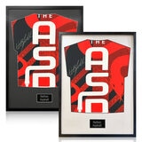 Nathan Aspinall Signed Framed Darts Shirt in 2 Options: White or Black Mount