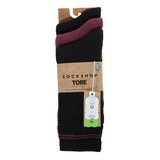 Tore Mens Heel and Toe Crew Socks, 2 x 3 Pack