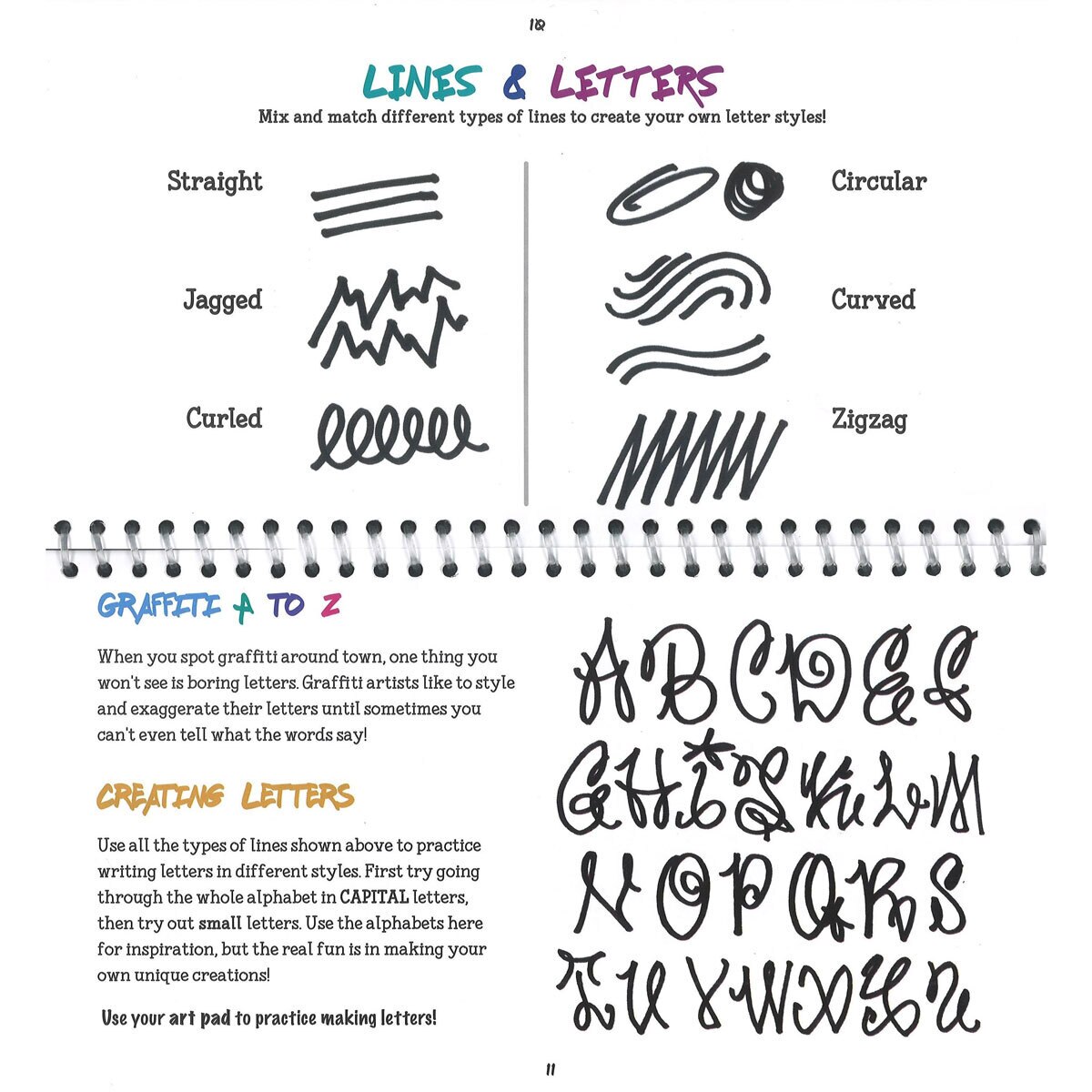 Page spread of Graffiti