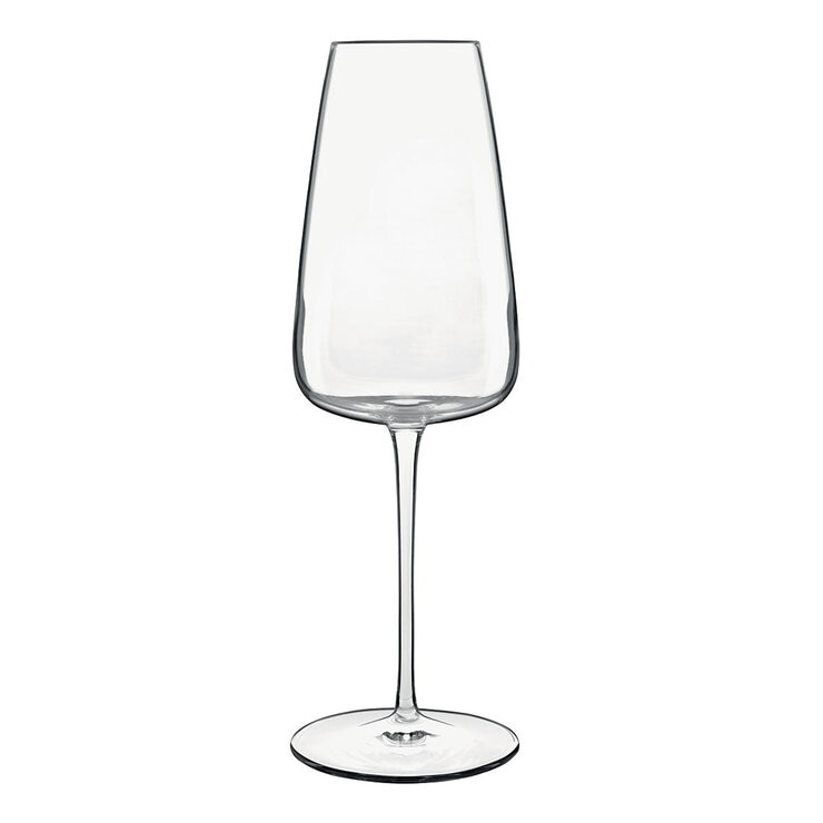 Luigi Bormioli Talismano Crystal Flute Glasses, 400ml, 8 Pack