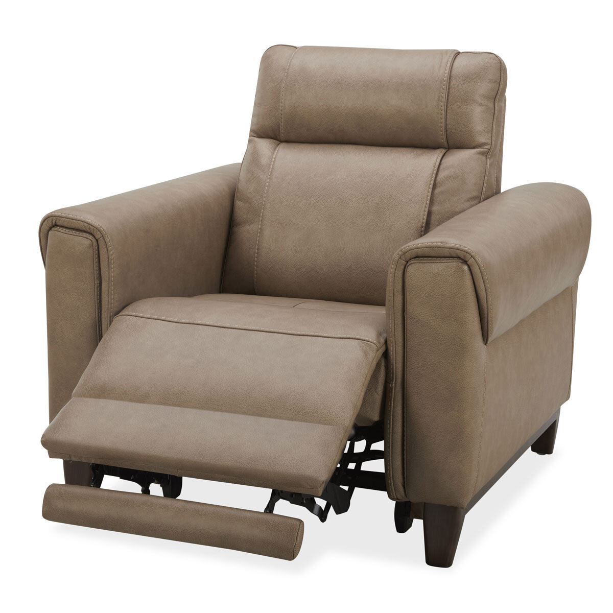 Aiden & Ivy Spencer Brown Leather Power Reclining Armchair