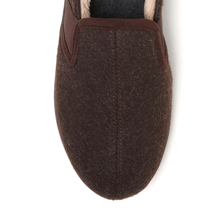 Dearfoam Mens Felted Closed Back Slipper