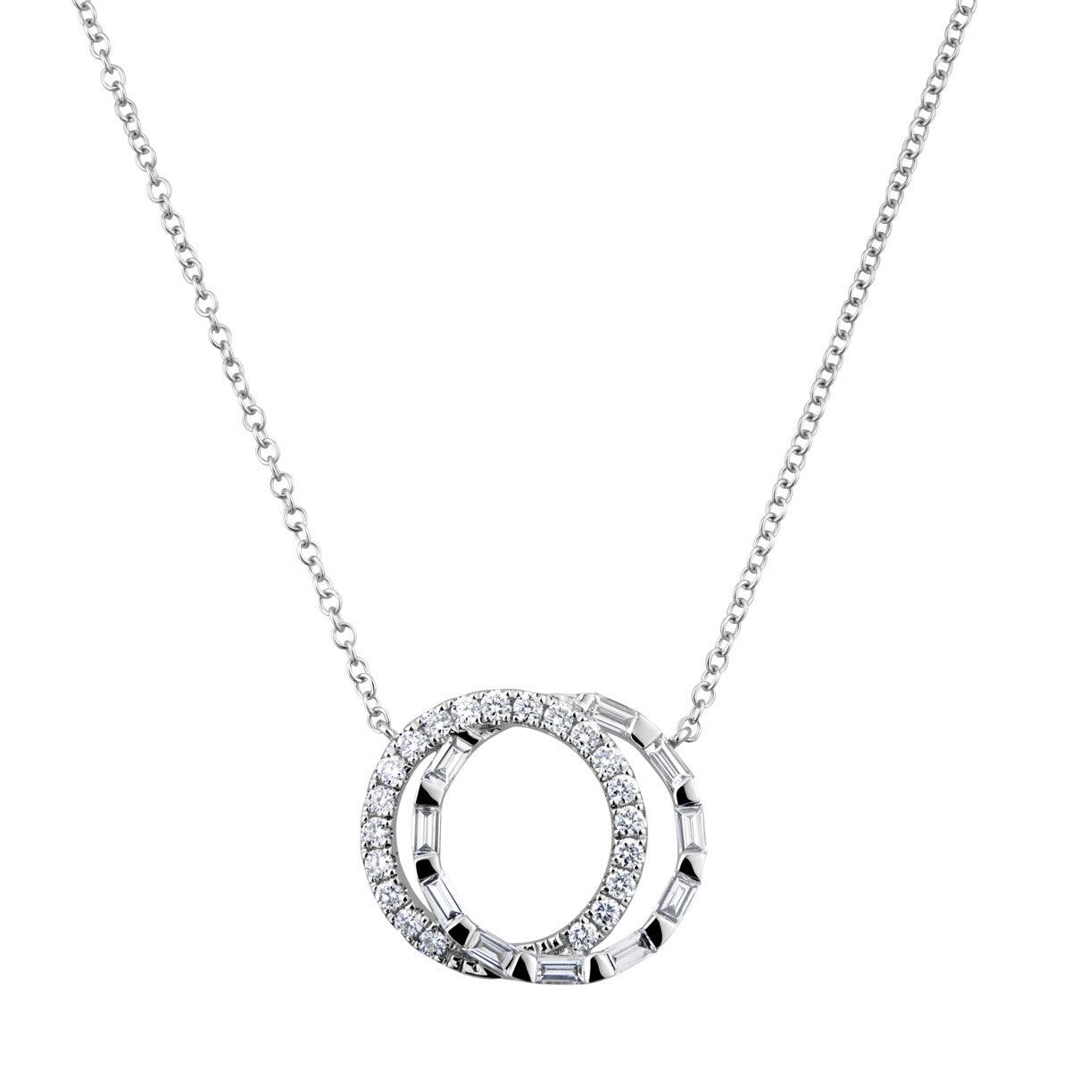 Costco UK 0.76ctw Diamond Twist Pendant, 18ct White Gold