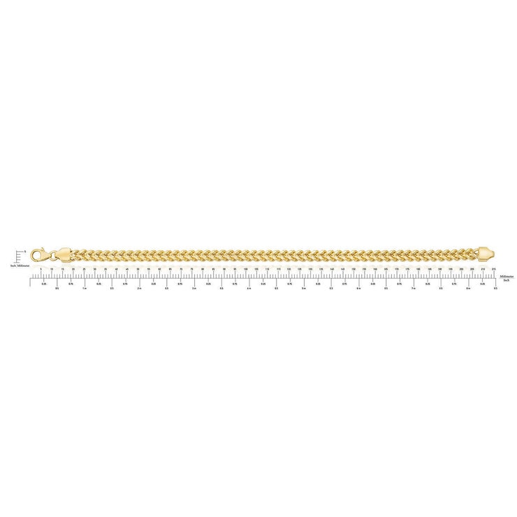 14ct Yellow Gold Franco Chain Men's Bracelet