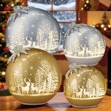 Glass Rotating Balls Assortment- Set of 2