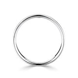 2.0mm Basic Light Court Wedding band. 18ct White Gold