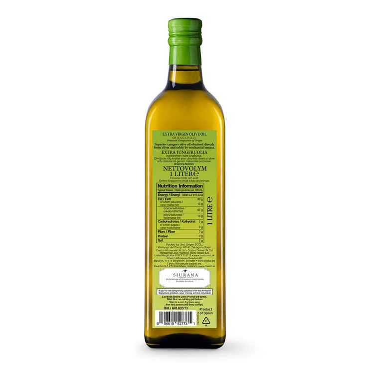 Kirkland Signature Extra Virgin Siurana Olive Oil, 1L Kirkland Signature Extra Virgin Siurana Olive Oil, 1L