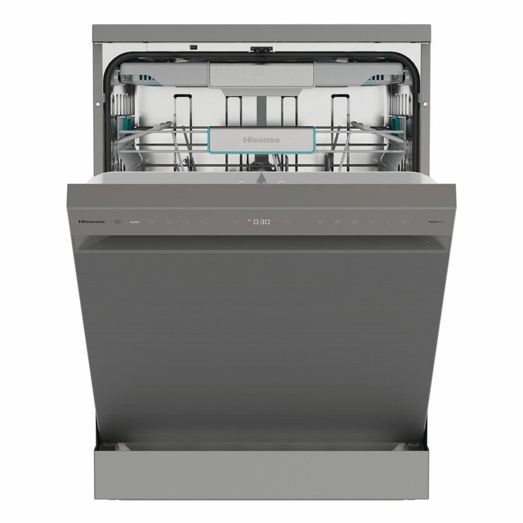 Hisense HS673A90XUK, 16 Place Settings Dishwasher, A Rated in Silver