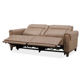 Aiden & Ivy Spencer Brown Leather Power Reclining Large 2 Seater Sofa