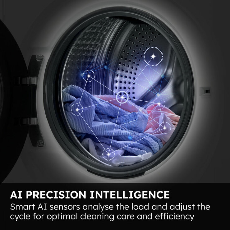 Haier I-Pro Series 5 HWD100-B14367U1, 10/6kg Washer Dryer, D Rated in White