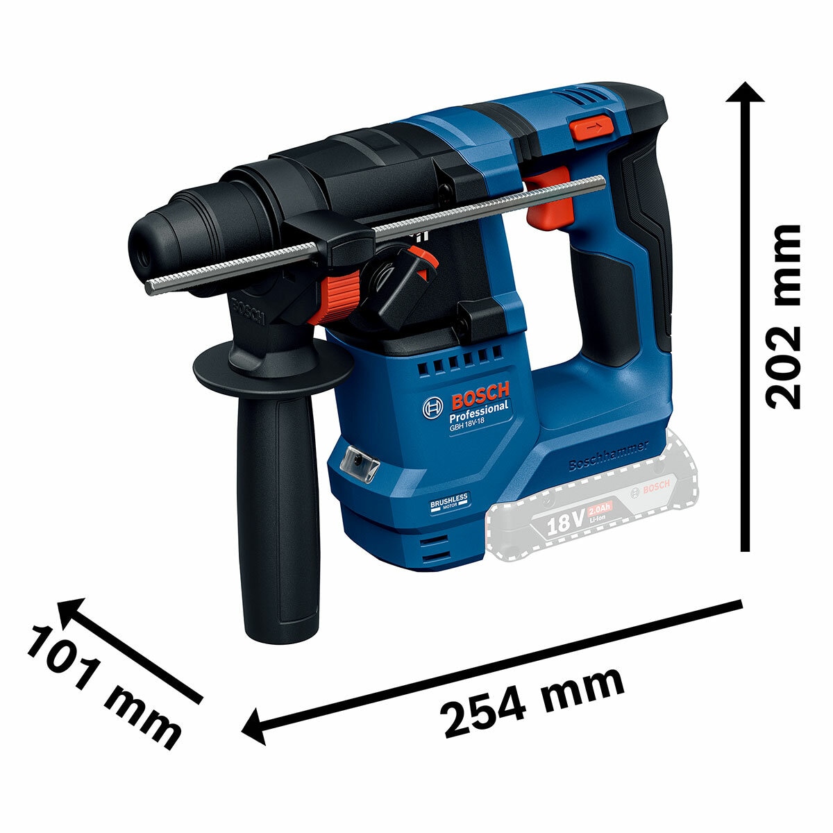Bosch Professional Hammer Drill Kit Model SDS-Plus GBH 18V-18