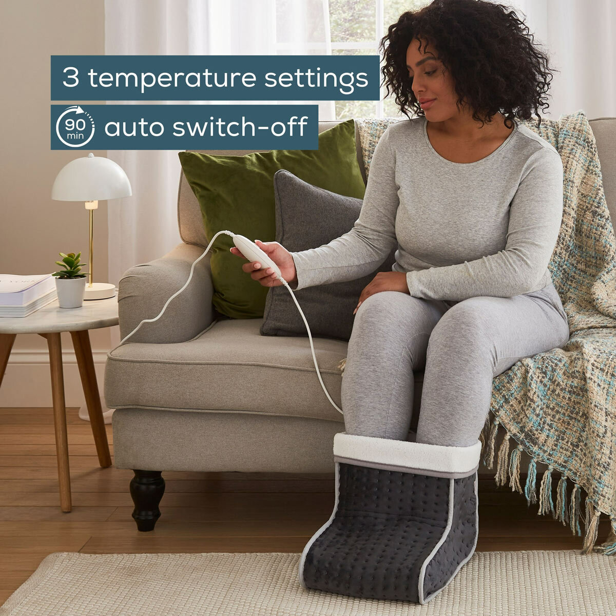 Beurer FW20 Cosy Electric Heated Foot Warmer, Grey Beurer FW20 Cosy Electric Heated Foot Warmer, Grey