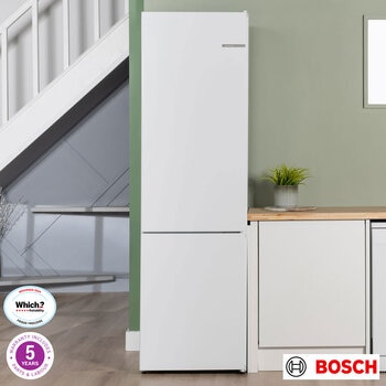 Bosch Series 4 KGN392WDFG, Fridge Freezer, D Rated in White