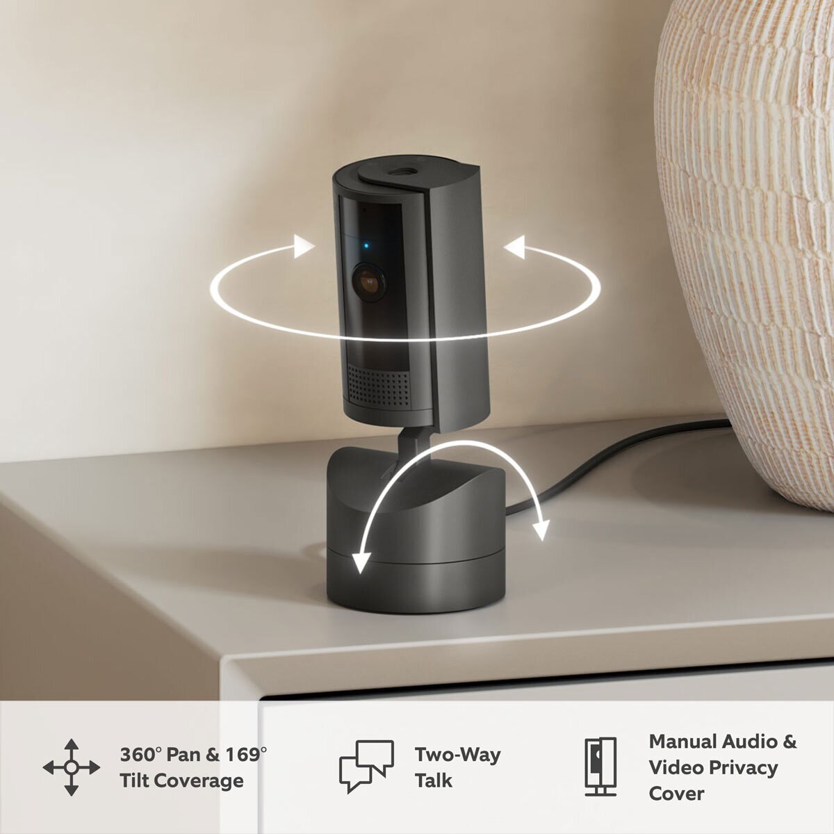 Ring Pan-Tilt Indoor Cam 2 Pack in Black