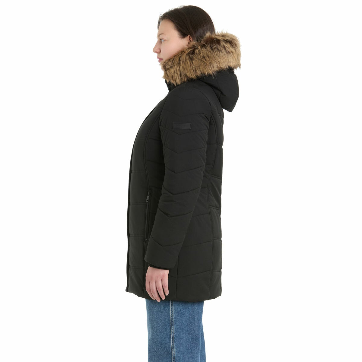 Sanctuary Women's Walker Coat with Faux Fur Hood Sanctuary Women's Walker Coat with Faux Fur Hood