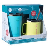 ThermoFlask Coffee and Mug Set in Blue & Yellow ThermoFlask Coffee and Mug Set in Blue & Yellow