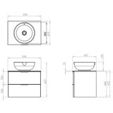 Tavistock Vesta 59.8 cm Wall Mounted Vanity Unit In White