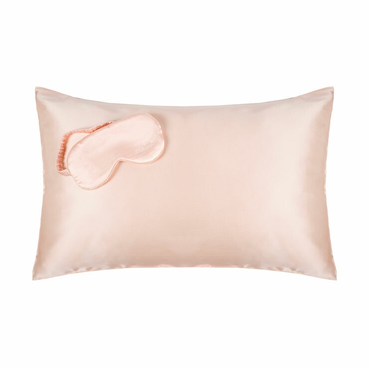 Cocoonzzz 100% Mulberry Silk Pillowcase & Eyemask Set, Pink