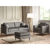 Aspen Velvet 3 Seater Sofa, Grey