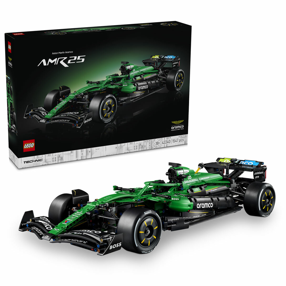 LEGO Technic Aston Martin Aramco AMR25 F1® Car - Model 42240 (18+ Years) LEGO Technic Aston Martin Aramco AMR25 F1® Car - Model 42240 (18+ Years)