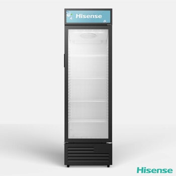 Hisense CPC381N7ABD, 343L Single Door Commercial Beverage Fridge, D Rated in Black