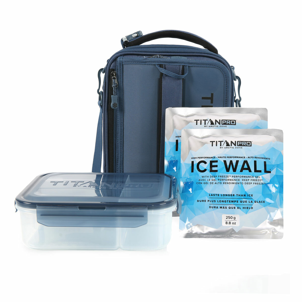 Titan Pro Expandable Fridge Cold Lunchbox In Denim Blue Titan Pro Expandable Fridge Cold Lunchbox In Denim Blue