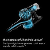 Lifestyle image of Dyson Car+Boat Handheld Vacuum generating 115 air watts of powerful suction