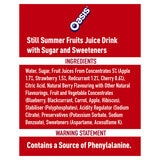 Ingredient information on red background