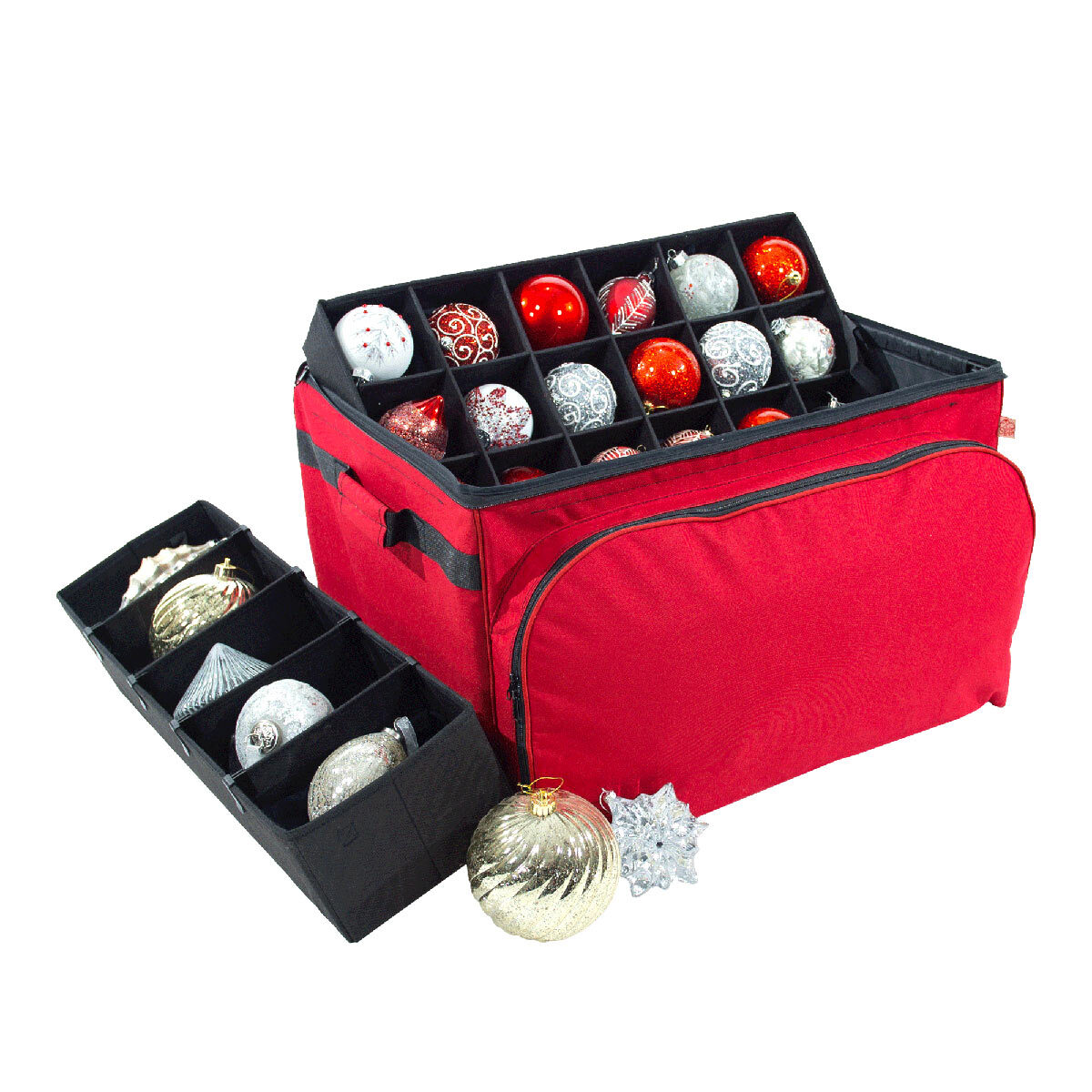 Christmas Ornament Storage Bag With 4 Trays
