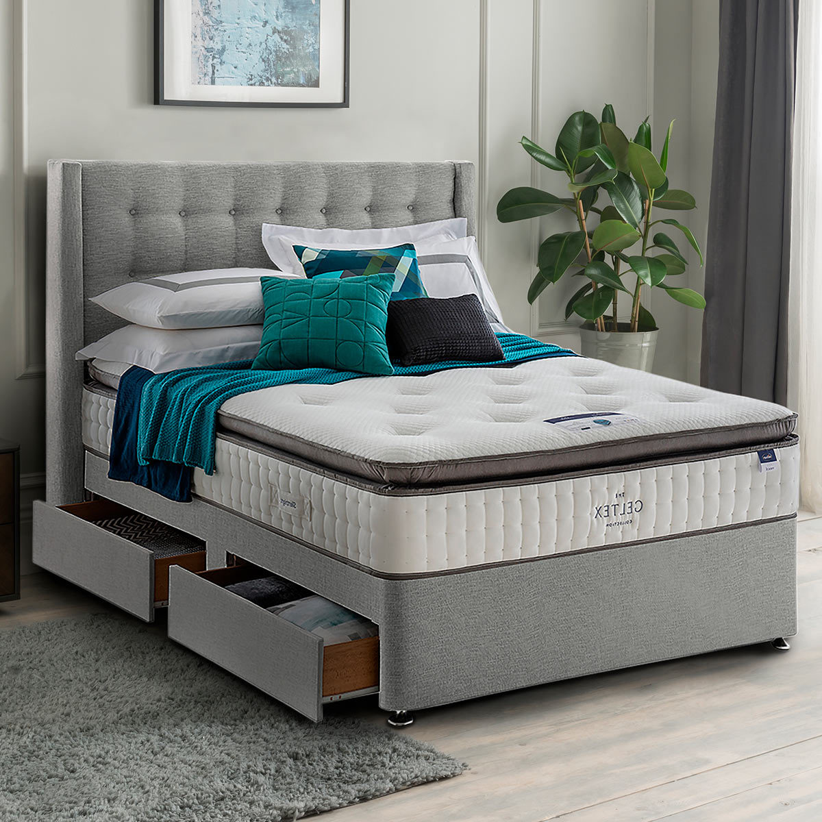 Silentnight 4 Drawer Divan Base With, Costco Bed Frame With Drawers