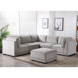 Zoy Belize Grey 6 Piece Modular Fabric Sofa