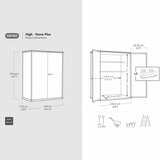 Keter Rosewood 4ft 6" x 2ft 4" (1.4 x 0.7m) 1,415 Litre Vertical Storage Shed with Shelves Keter Rosewood 4ft 6" x 2ft 4" (1.4 x 0.7m) 1,415 Litre Vertical Storage Shed with Shelves