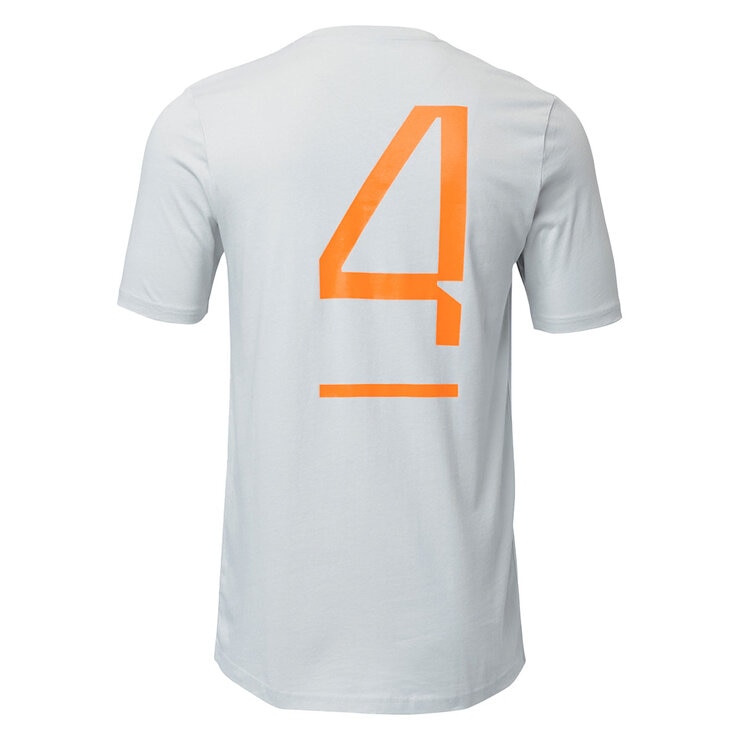 McLaren F1 Team Men's Driver Lando Norris LN4 Core Grey T-shirt, Size Large