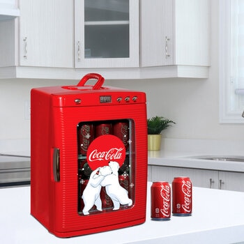 Coca-Cola Polar Bear Mini Fridge 25L Portable Cooler Warmer 28 Can