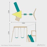 A floorplan of the Plum Ultimate 3 Premium Wood Swing A floorplan of the Plum Ultimate 3 Premium Wood Swing