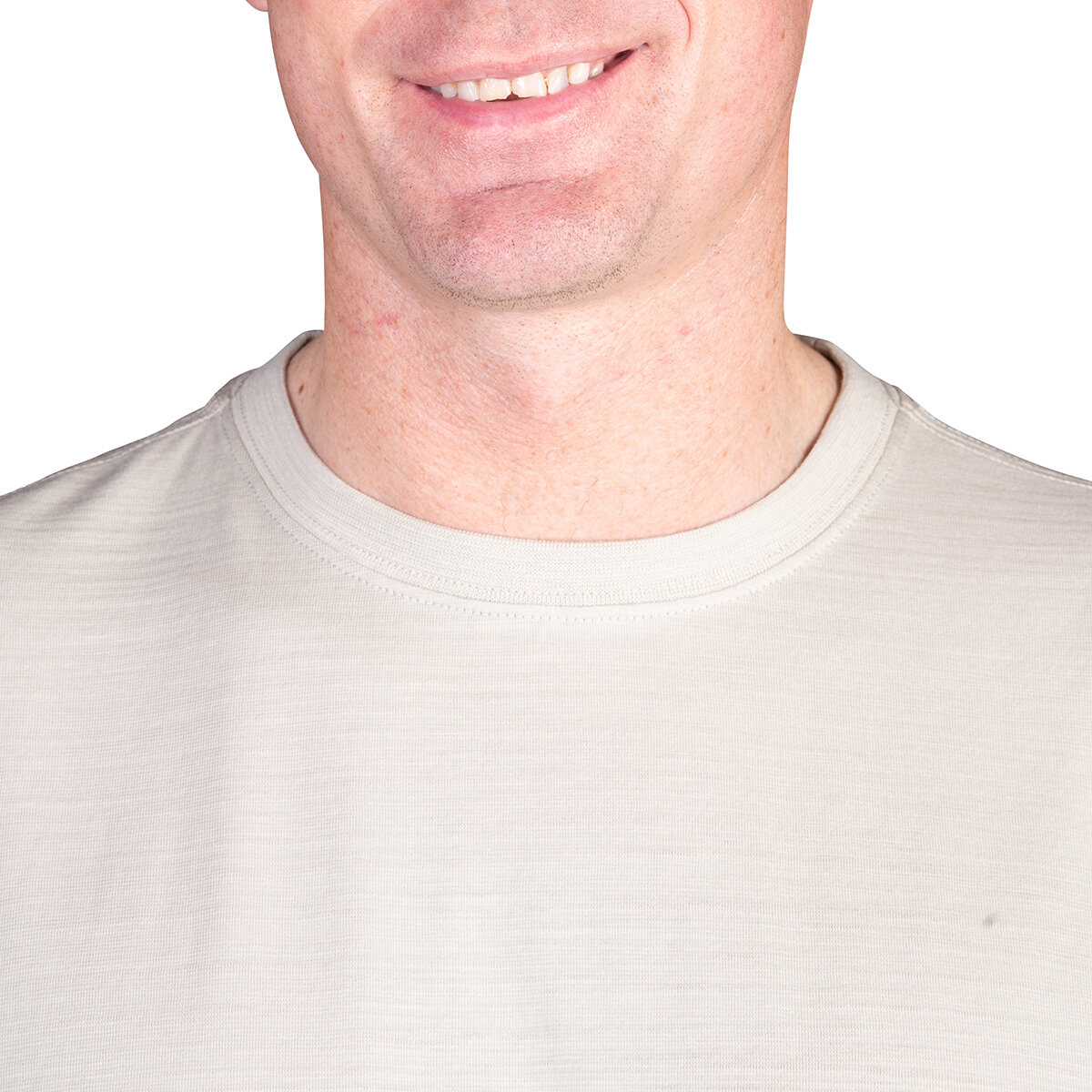 Kirkland Signature Men's Pima Cotton Slub Tee in Tan, Extra Extra Large