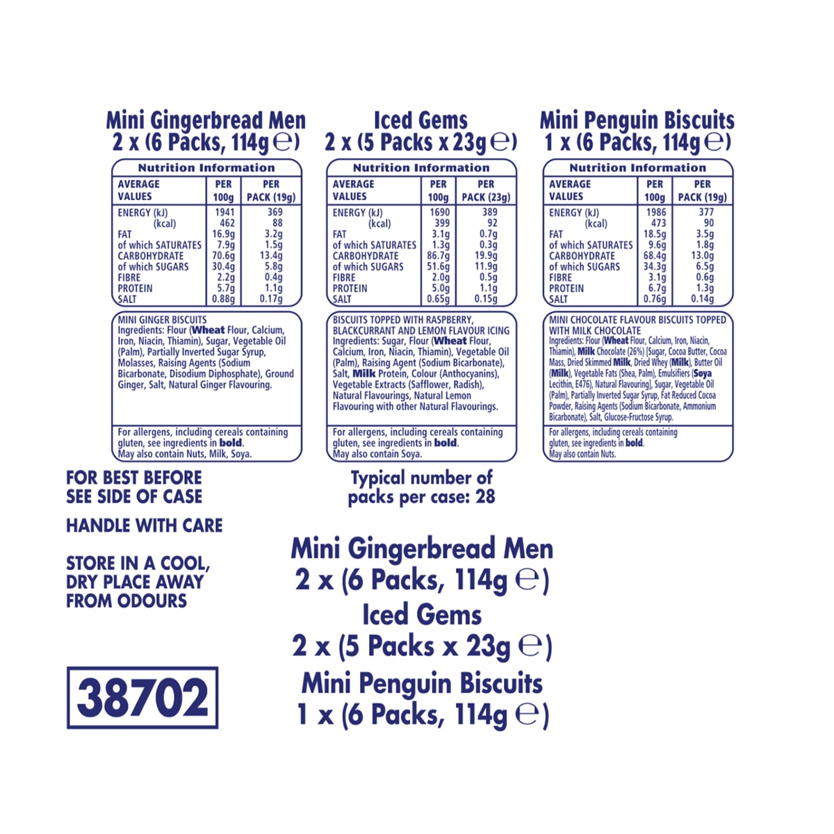 McVitie's Mini's Mixed Box, 28 Pack