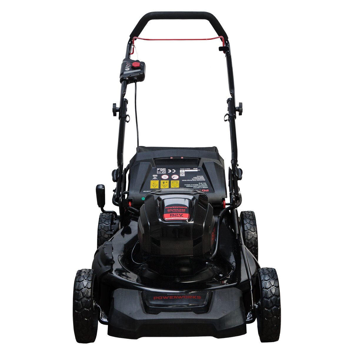 Powerworks 82V Cordless 46cm Self Propelled Lawn Mower + 82V Battery