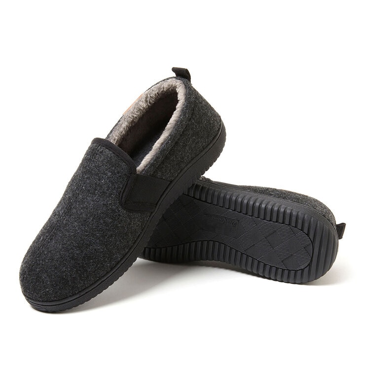 Dearfoam Mens Felted Closed Back Slipper