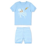 Pekkle Summer Pyjama 4 Piece Set in Octopus & Sharks