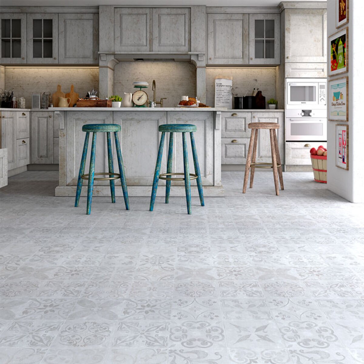 lifestyle image of traditional tile flooring