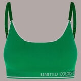 United Colors of Benetton Seamless Bra 2 Pack in Black & Green