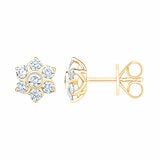 0.65ctw Round Brilliant Cut Diamond Daisy Earrings, 14ct Yellow Gold 0.65ctw Round Brilliant Cut Diamond Daisy Earrings, 14ct Yellow Gold