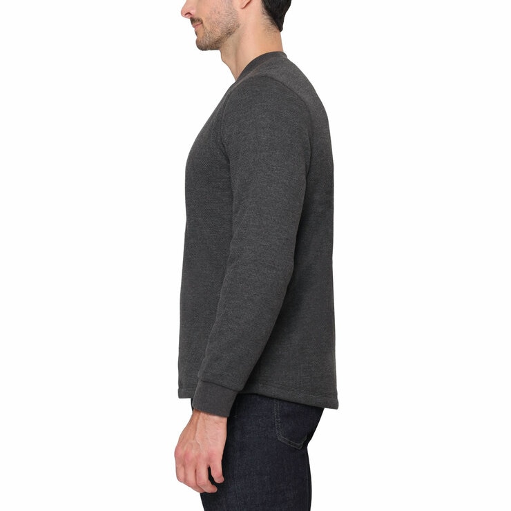 BC Clothing Men's Waffle Crew Sweater in Charcoal BC Clothing Men's Waffle Crew Sweater in Charcoal
