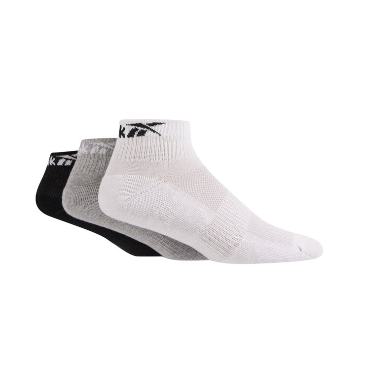 Reebok Unisex Essential Ankle Socks 6 Pack in Grey Reebok Unisex Essential Ankle Socks 6 Pack in Grey