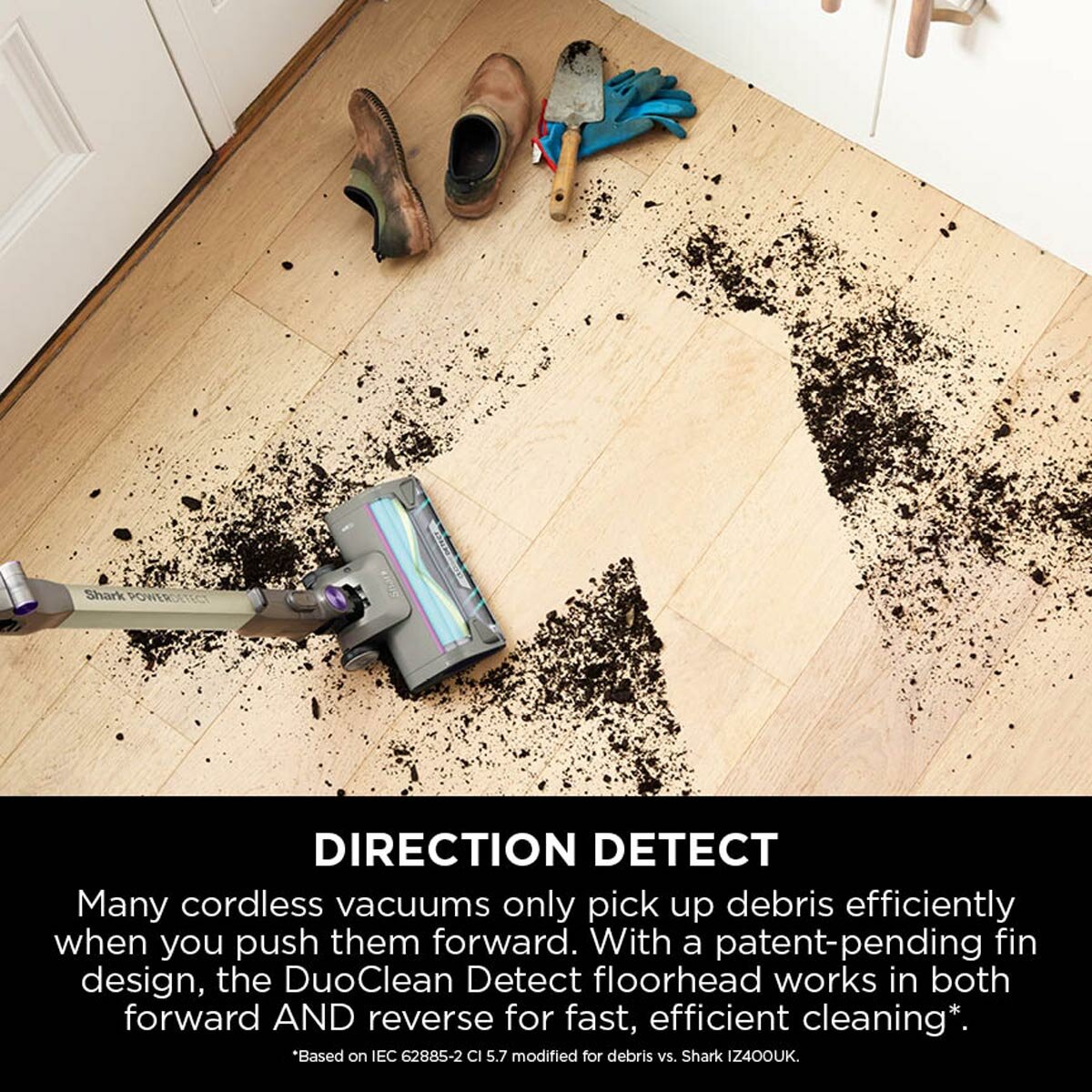 Lifestyle image of Shark PowerDetect Clean & Empty Cordless Pet Vacuum Cleaner with direction detect Lifestyle image of Shark PowerDetect Clean & Empty Cordless Pet Vacuum Cleaner with direction detect