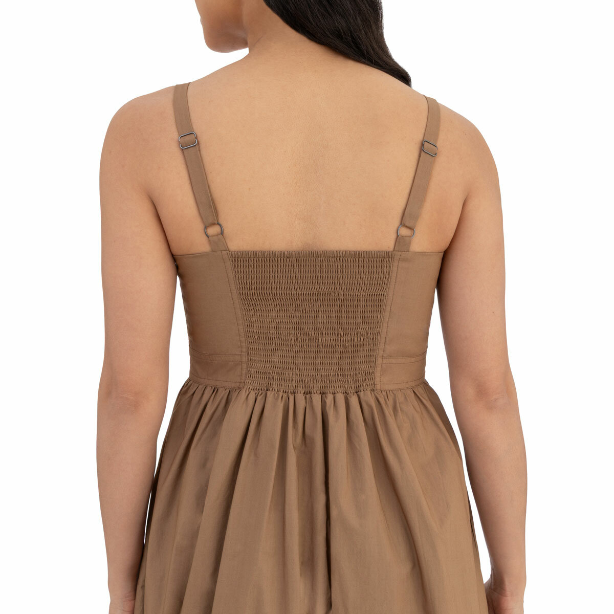 Wellworn Ladies Poplin Dress in Brown