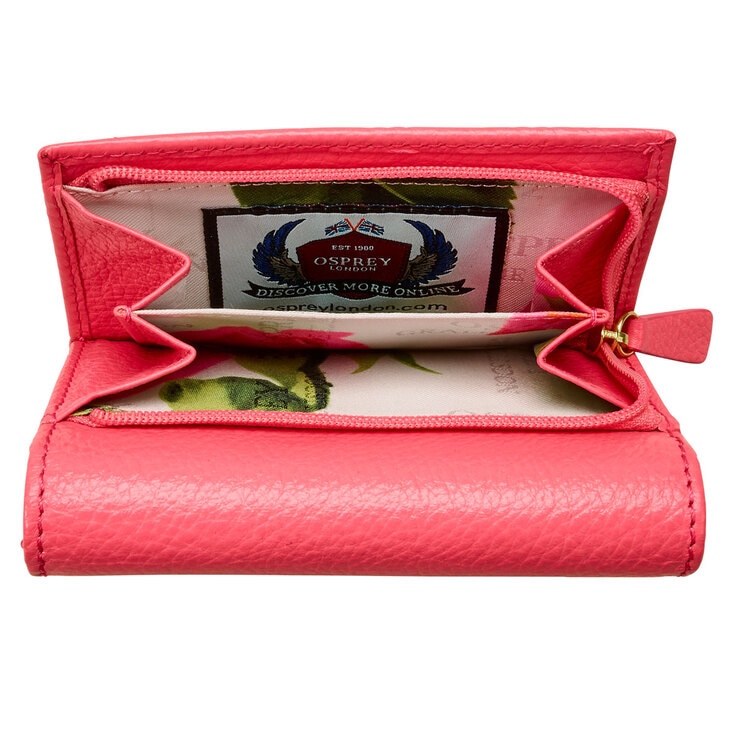 Osprey London Tilly Grainy Hide Leather Women's Purse, Guava with Gift Box Osprey London Tilly Grainy Hide Leather Women's Purse, Guava with Gift Box
